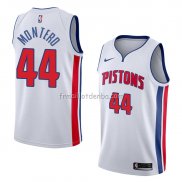 Maillot Detroit Pistons Luis Montero Association 2018 Blanc