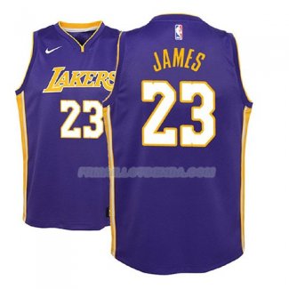 Maillot Enfant Los Angeles Lakers Lebron James Statement 2017-18 Volet