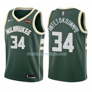 Maillot Basket Enfant Milwaukee Bucks Giannis Antetokounmpo Icon 2017-18 34 Vert