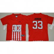 Enfants Maillot Basket NCAA Pete Johnson 33 Rouge