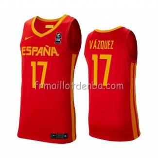 Maillot Espagne Fran Vazquez 2019 FIBA Baketball World Cup Rouge