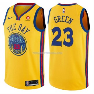 Maillot Golden State Warriors Draymond Green Ville 23 Jaune