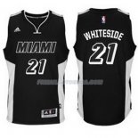 Maillot Basket Miami Heat Whiteside Negro 21 Blanco