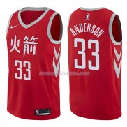 Maillot Houston Rockets Ryan Anderson Ciudad 2017-18 33 Rojo