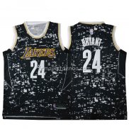 Maillot Luces de La Ville Los Angeles Lakers Kobe Bryant Noir