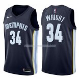 Maillot Memphis Grizzlies Brandan Wright Icon 2017-18 34 Azul