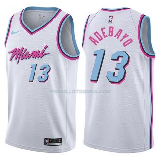 Maillot Miami Heat Bam Adebayo Ciudad 2017-18 13 Blancoo