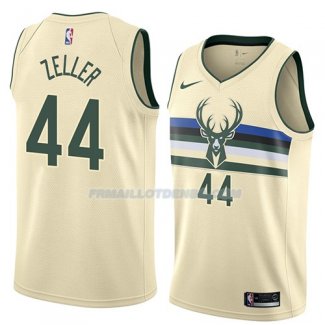 Maillot Milwaukee Bucks Tyler Zeller Ciudad 2018 Crema