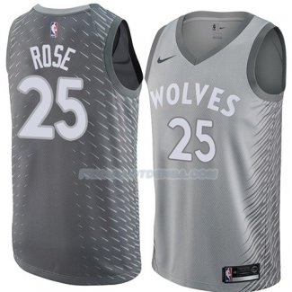 Maillot Minnesota Timberwolves Derrick Rose Ciudad 2018 Gris