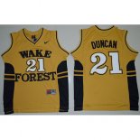 Maillot Basket NCAA Tim Duncan 21 Dorado