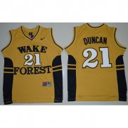 Maillot Basket NCAA Tim Duncan 21 Dorado