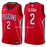 Maillot New Orleans Pelicans Ian Clark Statehombret 2017-18 2 Rojo