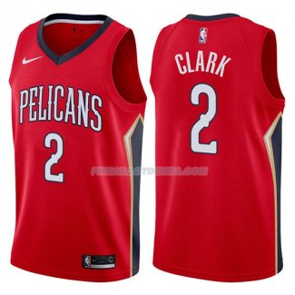 Maillot New Orleans Pelicans Ian Clark Statehombret 2017-18 2 Rojo