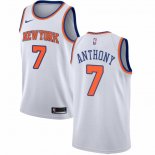 Maillot New York Knicks Carmelo Anthony NO 7 Association Blanc