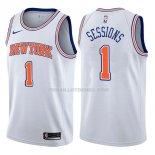 Maillot New York Knicks Ramon Sessions Statehombret 2017-18 1 Blancoo