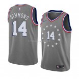 Maillot Philadelphia 76ers Jonathon Simmons Ville 2018-19 Gris