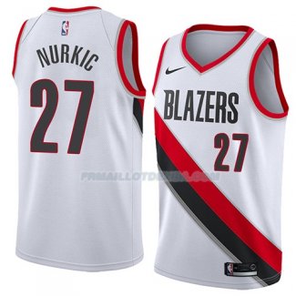 Maillot Portland Trail Blazers Jusuf Nurkic Association 2018 Blanc