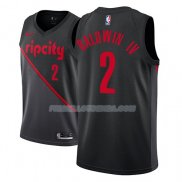 Maillot Portland Trail Blazers Wade Baldwin Iv Ciudad 2018-19 Noir