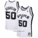 Maillot San Antonio Spurs David Robinson NO 50 Mitchell & Ness 1998-99 Blanc