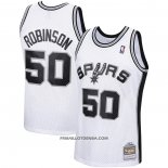 Maillot San Antonio Spurs David Robinson NO 50 Mitchell & Ness 1998-99 Blanc