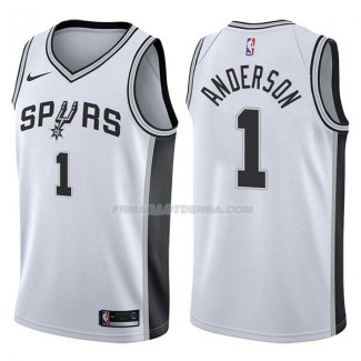 Maillot San Antonio Spurs Kyle Anderson Association 2017-18 1 Blancoo