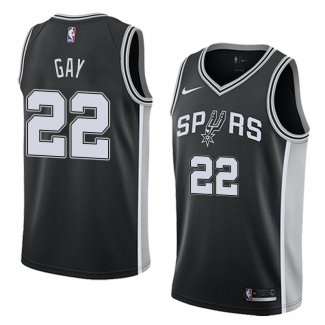 Maillot San Antonio Spurs Rudy Gay Icon 2017-18 22 Noir