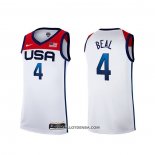 Maillot USA 2021 Bradley Beal No 4 Blanc