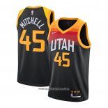 Maillot Utah Jazz Onovan Mitchell Ville 2020-21 Noir