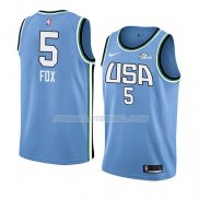 Maillot 2019 Rising Star De'aaron Fox USA Bleu