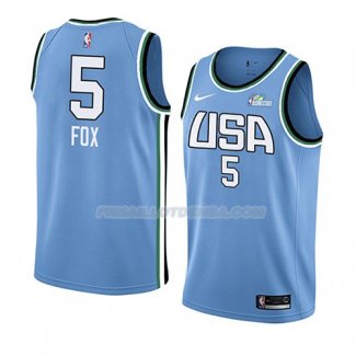 Maillot 2019 Rising Star De'aaron Fox USA Bleu