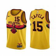 Maillot Atlanta Hawks Clint Capela NO 15 Ville 2021-22 Jaune