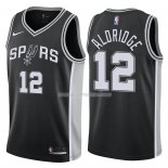 Maillot Basket Authentique San Antonio Spurs Aldridge 2017-18 12 Noir