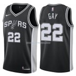 Maillot Basket Authentique San Antonio Spurs Gay 2017-18 22 Noir