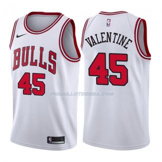 Maillot Chicago Bulls Denzel Valentine Association 2017-18 45 Blancoo