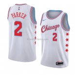 Maillot Chicago Bulls Jabari Parker Ville 2018 Blanc