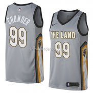 Maillot Cleveland Cavaliers Jae Crowder Ville 2018 Gris