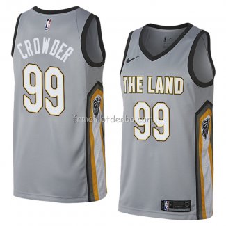 Maillot Cleveland Cavaliers Jae Crowder Ville 2018 Gris