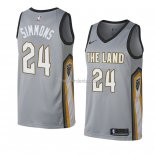 Maillot Cleveland Cavaliers Kobi Simmons Ville 2018 Gris