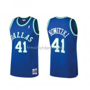 Maillot Dallas Mavericks Dirk Nowitzki Mitchell & Ness Hardwood Classics Bleu