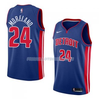 Maillot Detroit Pistons Eric Moreland Icon 2018 Bleu