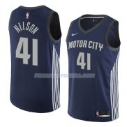 Maillot Detroit Pistons Jameer Nelson Ciudad 2017-18 Bleu