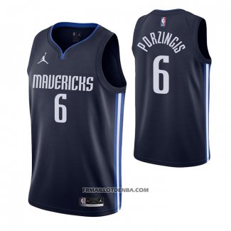 Maillot Doncic Mavericks Kristaps Porzingis Statement 2020-21 Bleu