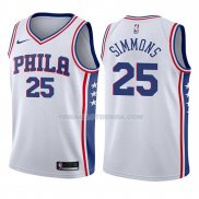 Maillot Basket Enfant Philadelphia 76ers Ben Simmons Association 2017-18 25 Blanc