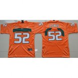 Enfants Maillot Basket NCAA Ray Lewis 52 Orange