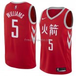 Maillot Houston Rockets Troy Williams Ville 2018 Rouge