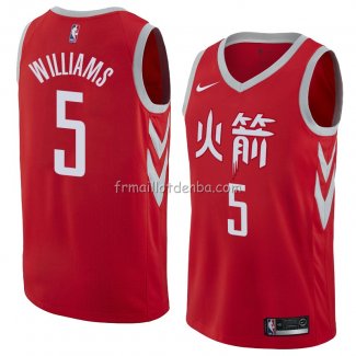 Maillot Houston Rockets Troy Williams Ville 2018 Rouge