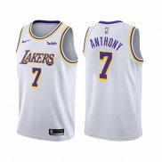 Maillot Los Angeles Lakers Carmelo Anthony NO 7 Association 2021 Blanc