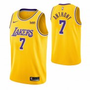 Maillot Los Angeles Lakers Carmelo Anthony NO 7 Icon 2020 Jaune