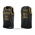 Maillot Los Angeles Lakers Joel Ayayi NO 21 Mamba 2021-22 Noir