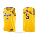 Maillot Los Angeles Lakers Talen Horton-tucker NO 5 75th Anniversary 2021-22 Jaune